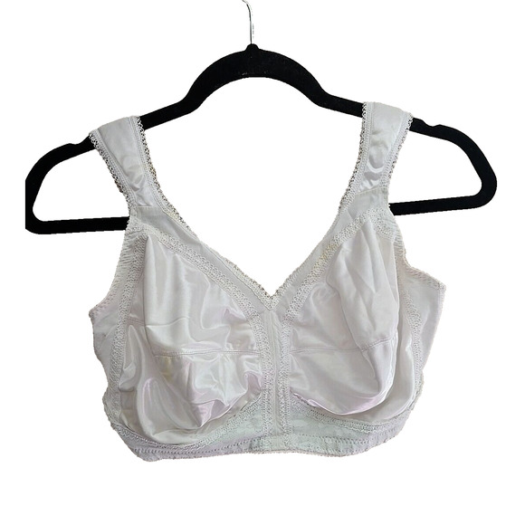 Playtex 18 Hour White Pointy Cup Full Coverage Wire Free T-Shirt Bra Size 38DD - Picture 1 of 6